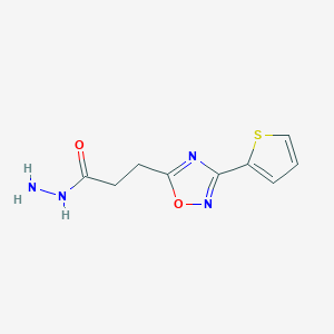 3-[3-(Thiophen-2-yl)-1,2,4-oxadiazol-5-yl]propanehydrazide
