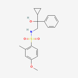 molecular formula C19H23NO4S B2837751 N-(2-cyclopropyl-2-hydroxy-2-phenylethyl)-4-methoxy-2-methylbenzene-1-sulfonamide CAS No. 1421469-27-3