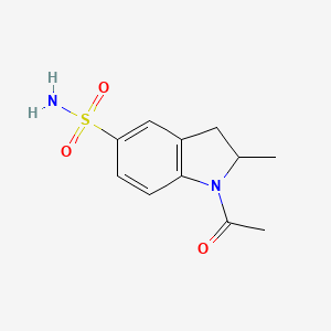 molecular formula C11H14N2O3S B2837791 1-Acetyl-2-methylindoline-5-sulfonamide CAS No. 1389757-56-5