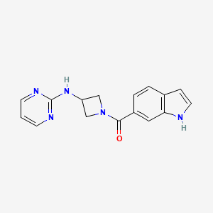 molecular formula C16H15N5O B2837820 N-[1-(1H-indole-6-carbonyl)azetidin-3-yl]pyrimidin-2-amine CAS No. 2194844-30-7