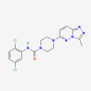 molecular formula C17H17Cl2N7O B2837866 N-(2,5-dichlorophenyl)-4-(3-methyl-[1,2,4]triazolo[4,3-b]pyridazin-6-yl)piperazine-1-carboxamide CAS No. 1058486-67-1