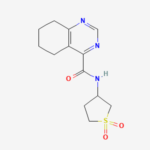 molecular formula C13H17N3O3S B2837926 N-(1,1-dioxo-1lambda6-thiolan-3-yl)-5,6,7,8-tetrahydroquinazoline-4-carboxamide CAS No. 2415489-40-4