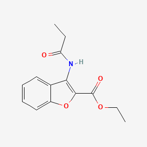 molecular formula C14H15NO4 B2837933 Ethyl 3-propionamidobenzofuran-2-carboxylate CAS No. 67138-50-5