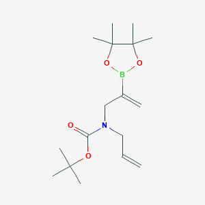 molecular formula C17H30BNO4 B2837944 tert-Butyl allyl(2-(4,4,5,5-tetramethyl-1,3,2-dioxaborolan-2-yl)allyl)carbamate CAS No. 212127-74-7