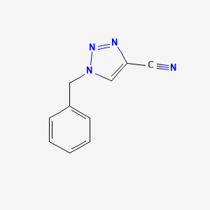 molecular formula C10H8N4 B2837986 1-benzyl-1H-1,2,3-triazole-4-carbonitrile CAS No. 202003-07-4