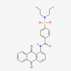 molecular formula C27H26N2O5S B2838012 N-(9,10-dioxo-9,10-dihydroanthracen-1-yl)-4-(N,N-dipropylsulfamoyl)benzamide CAS No. 325977-59-1