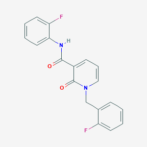 molecular formula C19H14F2N2O2 B2838034 N-(2-fluorophenyl)-1-[(2-fluorophenyl)methyl]-2-oxo-1,2-dihydropyridine-3-carboxamide CAS No. 946378-64-9