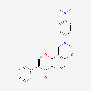 B2838039 9-(4-(dimethylamino)phenyl)-3-phenyl-9,10-dihydrochromeno[8,7-e][1,3]oxazin-4(8H)-one CAS No. 929493-79-8
