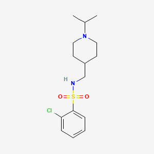 2-chloro-N-((1-isopropylpiperidin-4-yl)methyl)benzenesulfonamide