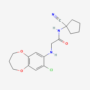2-[(8-chloro-3,4-dihydro-2H-1,5-benzodioxepin-7-yl)amino]-N-(1-cyanocyclopentyl)acetamide