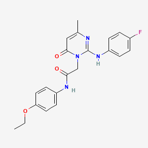 molecular formula C21H21FN4O3 B2838072 N-(4-ethoxyphenyl)-2-{2-[(4-fluorophenyl)amino]-4-methyl-6-oxo-1,6-dihydropyrimidin-1-yl}acetamide CAS No. 2310146-99-5