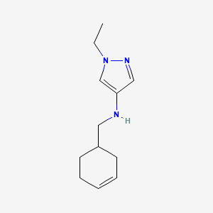 molecular formula C12H19N3 B2838085 N-(Cyclohex-3-en-1-ylmethyl)-1-ethyl-1H-pyrazol-4-amine CAS No. 1153045-91-0