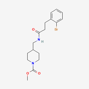 molecular formula C17H23BrN2O3 B2838122 Methyl 4-((3-(2-bromophenyl)propanamido)methyl)piperidine-1-carboxylate CAS No. 1797246-95-7