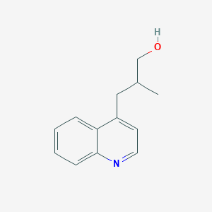 molecular formula C13H15NO B2838129 2-Methyl-3-quinolin-4-ylpropan-1-ol CAS No. 2248343-23-7