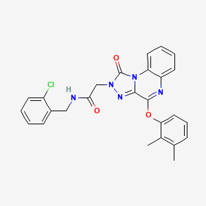 molecular formula C26H22ClN5O3 B2838250 N-(2-chlorobenzyl)-2-(4-(2,3-dimethylphenoxy)-1-oxo-[1,2,4]triazolo[4,3-a]quinoxalin-2(1H)-yl)acetamide CAS No. 1358557-98-8