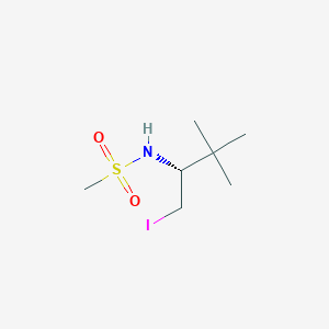 molecular formula C7H16INO2S B2838281 N-[(2R)-1-Iodo-3,3-dimethylbutan-2-yl]methanesulfonamide CAS No. 2247088-10-2