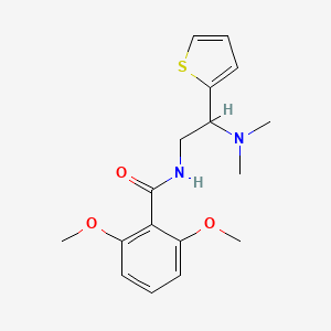 molecular formula C17H22N2O3S B2838285 N-(2-(dimethylamino)-2-(thiophen-2-yl)ethyl)-2,6-dimethoxybenzamide CAS No. 941940-16-5