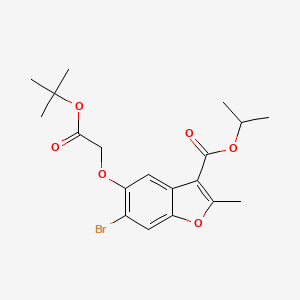 molecular formula C19H23BrO6 B2838290 Isopropyl 6-bromo-5-(2-(tert-butoxy)-2-oxoethoxy)-2-methylbenzofuran-3-carboxylate CAS No. 315237-23-1