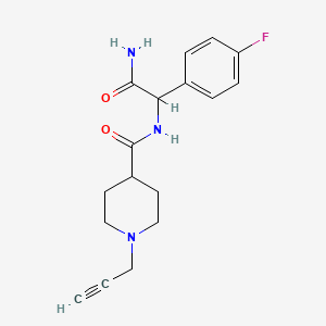 2-(4-Fluorophenyl)-2-{[1-(prop-2-yn-1-yl)piperidin-4-yl]formamido}acetamide