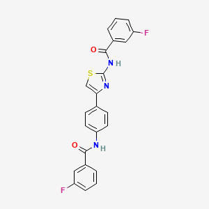 3-fluoro-N-(4-(4-(3-fluorobenzamido)phenyl)thiazol-2-yl)benzamide