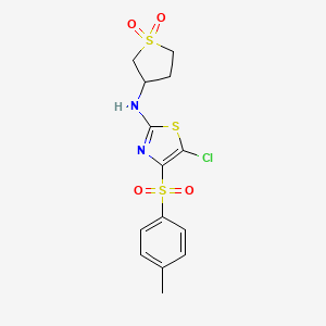 3-((5-Chloro-4-tosylthiazol-2-yl)amino)tetrahydrothiophene 1,1-dioxide