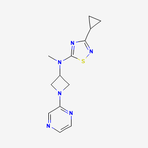 3-Cyclopropyl-N-methyl-N-(1-pyrazin-2-ylazetidin-3-yl)-1,2,4-thiadiazol-5-amine