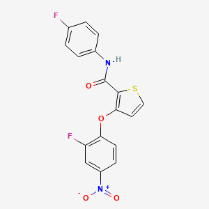 3-(2-fluoro-4-nitrophenoxy)-N-(4-fluorophenyl)thiophene-2-carboxamide