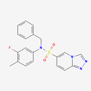 N-benzyl-N-(3-fluoro-4-methylphenyl)-[1,2,4]triazolo[4,3-a]pyridine-6-sulfonamide