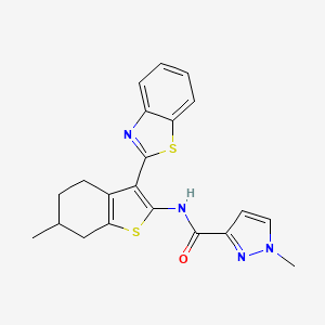 N-(3-(benzo[d]thiazol-2-yl)-6-methyl-4,5,6,7-tetrahydrobenzo[b]thiophen-2-yl)-1-methyl-1H-pyrazole-3-carboxamide