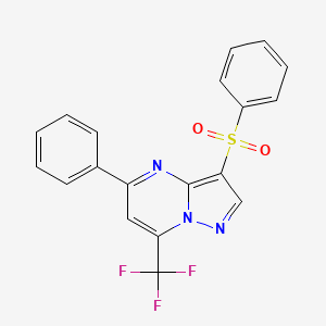 5-Phenyl-3-(phenylsulfonyl)-7-(trifluoromethyl)pyrazolo[1,5-a]pyrimidine