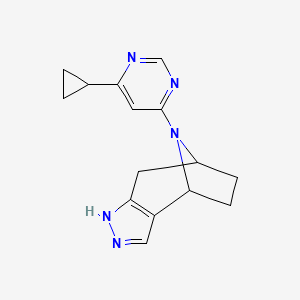 11-(6-Cyclopropylpyrimidin-4-yl)-4,5,11-triazatricyclo[6.2.1.02,6]undeca-2(6),3-diene