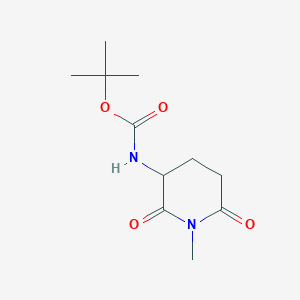 molecular formula C11H18N2O4 B2838400 tert-Butyl (1-methyl-2,6-dioxopiperidin-3-yl)carbamate CAS No. 1490643-55-4