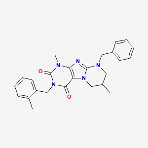 9-benzyl-1,7-dimethyl-3-(2-methylbenzyl)-6,7,8,9-tetrahydropyrimido[2,1-f]purine-2,4(1H,3H)-dione