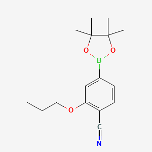 2-Propoxy-4-(tetramethyl-1,3,2-dioxaborolan-2-yl)benzonitrile