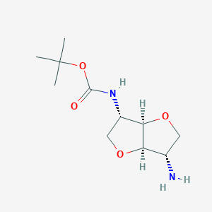 tert-butyl N-[(3S,3aR,6S,6aR)-6-amino-hexahydrofuro[3,2-b]furan-3-yl]carbamate