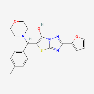 2-(Furan-2-yl)-5-(morpholino(p-tolyl)methyl)thiazolo[3,2-b][1,2,4]triazol-6-ol