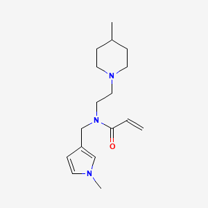 N-[2-(4-Methylpiperidin-1-yl)ethyl]-N-[(1-methylpyrrol-3-yl)methyl]prop-2-enamide