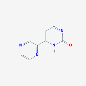 molecular formula C8H6N4O B2838438 4-(Pyrazin-2-yl)pyrimidin-2-ol CAS No. 1865421-59-5