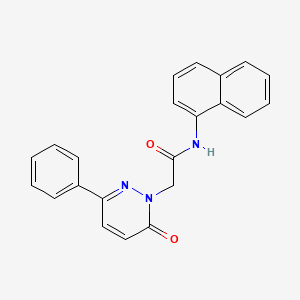 molecular formula C22H17N3O2 B2838439 N-(naphthalen-1-yl)-2-(6-oxo-3-phenylpyridazin-1(6H)-yl)acetamide CAS No. 922880-39-5
