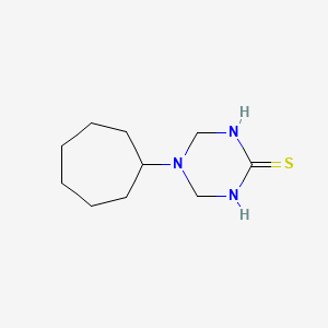 molecular formula C10H19N3S B2838442 5-Cycloheptyl-1,4,5,6-tetrahydro-1,3,5-triazine-2-thiol CAS No. 669752-35-6