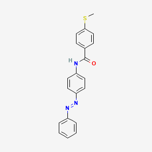 molecular formula C20H17N3OS B2838444 4-(methylsulfanyl)-N-{4-[(E)-2-phenyldiazen-1-yl]phenyl}benzamide CAS No. 898415-23-1