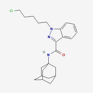 molecular formula C23H30ClN3O B2838484 N-((3s,5s,7s)-adamantan-1-yl)-1-(5-chloropentyl)-1H-indazole-3-carboxamide CAS No. 2160555-52-0