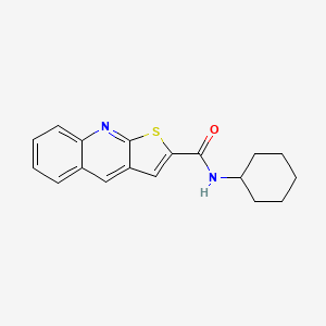 molecular formula C18H18N2OS B2838490 N-cyclohexylthieno[2,3-b]quinoline-2-carboxamide CAS No. 439111-77-0