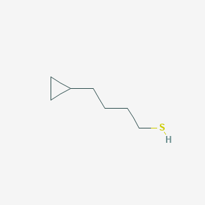 molecular formula C7H14S B2838497 4-Cyclopropylbutane-1-thiol CAS No. 2172147-86-1