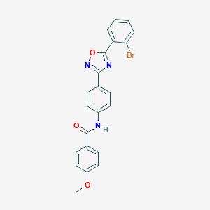 molecular formula C22H16BrN3O3 B283852 N-[4-[5-(2-bromophenyl)-1,2,4-oxadiazol-3-yl]phenyl]-4-methoxybenzamide 