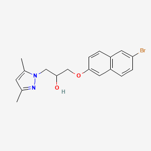 1-((6-bromonaphthalen-2-yl)oxy)-3-(3,5-dimethyl-1H-pyrazol-1-yl)propan-2-ol
