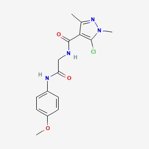 5-chloro-N-[2-(4-methoxyanilino)-2-oxoethyl]-1,3-dimethyl-1H-pyrazole-4-carboxamide