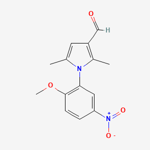 1-(2-methoxy-5-nitrophenyl)-2,5-dimethyl-1H-pyrrole-3-carbaldehyde