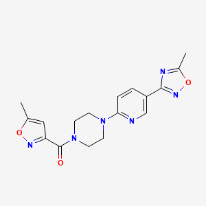 (4-(5-(5-Methyl-1,2,4-oxadiazol-3-yl)pyridin-2-yl)piperazin-1-yl)(5-methylisoxazol-3-yl)methanone