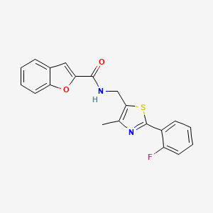 N-((2-(2-fluorophenyl)-4-methylthiazol-5-yl)methyl)benzofuran-2-carboxamide